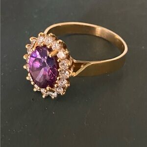 10k Solid Gold Amethyst ring